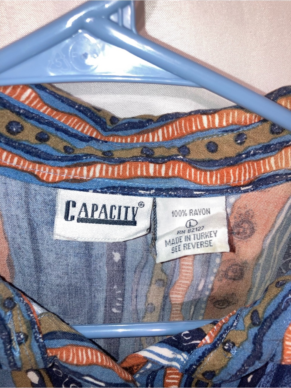 Vintage Capacity Striped Blue & Orange Matching Set - Picture 6 of 11